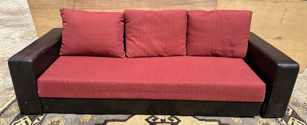 Canapea Extensibila cu perne; Pat cu Lada si Saltea 190x140 cm