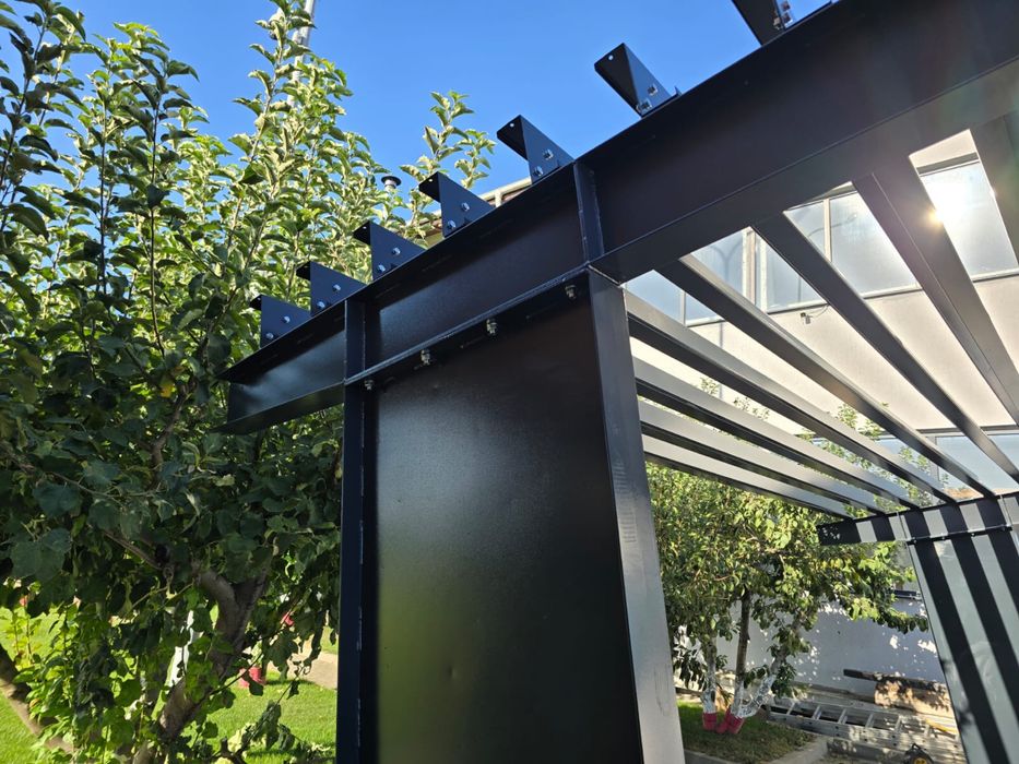 Carport auto industrial - copertina metalica