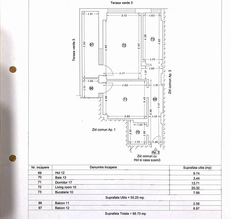 Vand apartament 2 camere Tomis Plus Mega Image