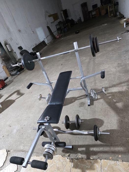 Set Pachet banca + haltere + gantere