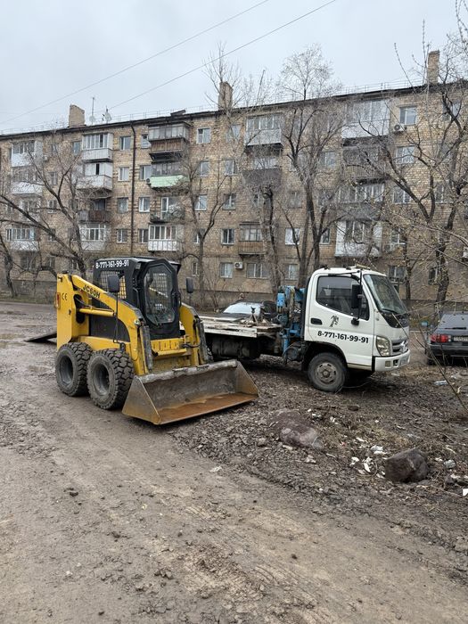 Услуги минипогрузчика щетка вилы бобкат