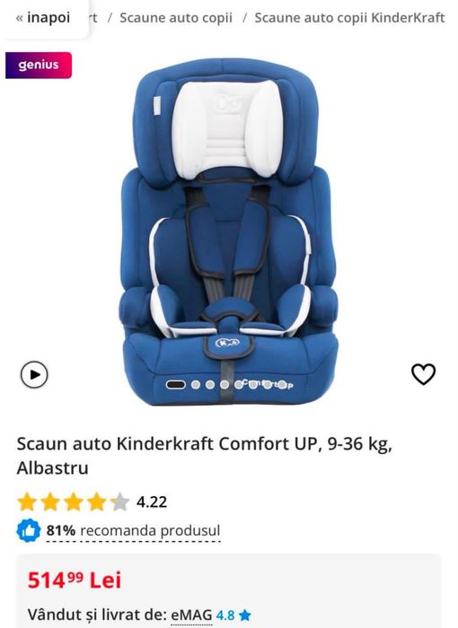 Scaun auto Kinderkraft
