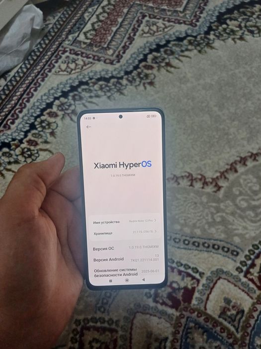 Xiaomi Redmi Note 12 Pro 16/256GB White Silver Igravoy Holati Yaxshi