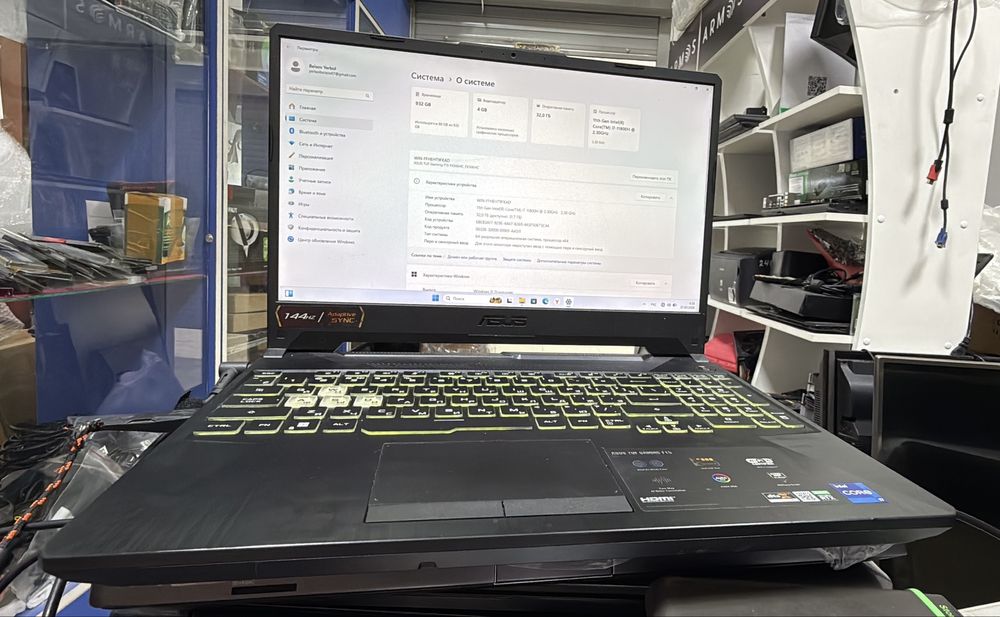 Игровой ноутбук Asus Tuf Gaming! i7-11gen/ 32 gb/ rtx 3050 4 gb!
