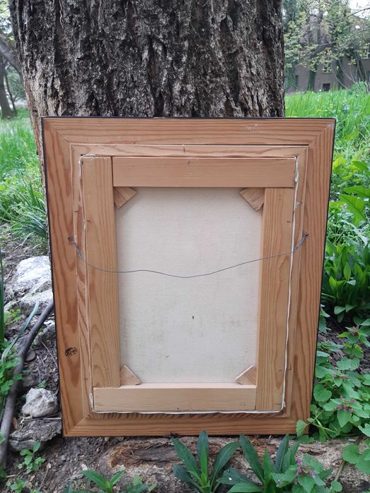 Красива Маслена Картина на Платно Живопис Дървена Рамка