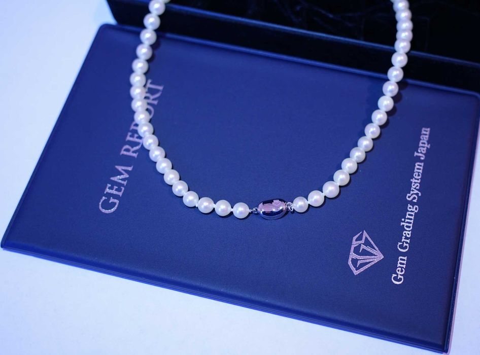 Colier Perle Akoya 6.5mm Certificat ( mikimoto cartier chanel )