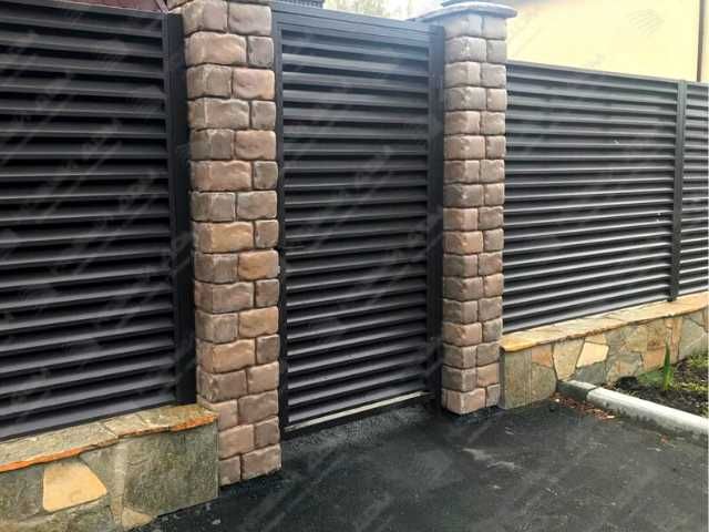 Забор жалюзи из металла