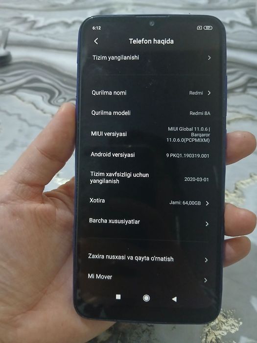 Redmi 8a sotiladi 64 xotiralik
