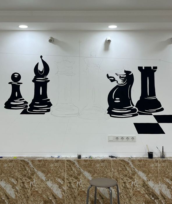 Проф. роспись стен