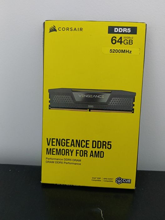 Sigilat Kit Corsair Vengeance 64Gb DDR5 DRAM 2x32GB 5200Mhz CL40 Intel Amd