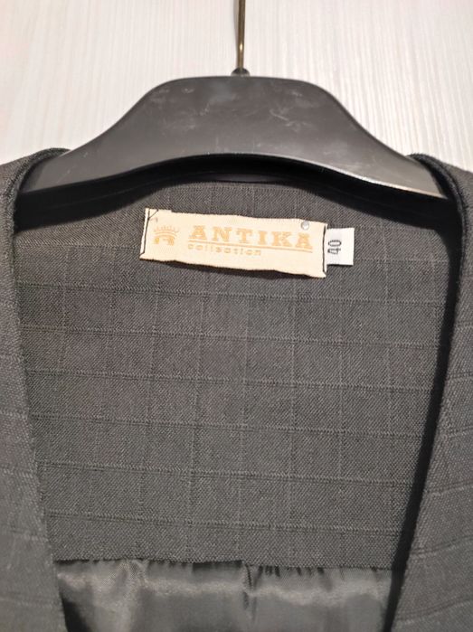 Сарафан офисный темно серый