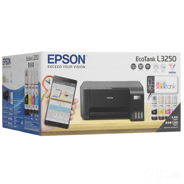 - Струйное МФУ Epson L3250 с черной краской