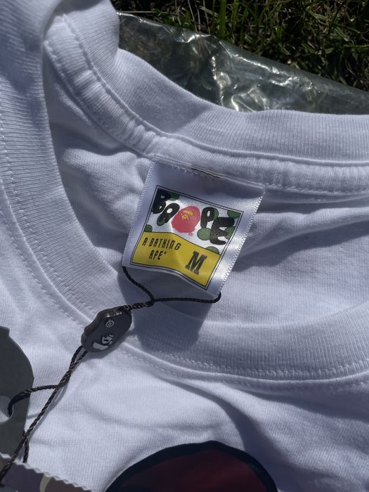 Tricou Bape Roz cu Alb
