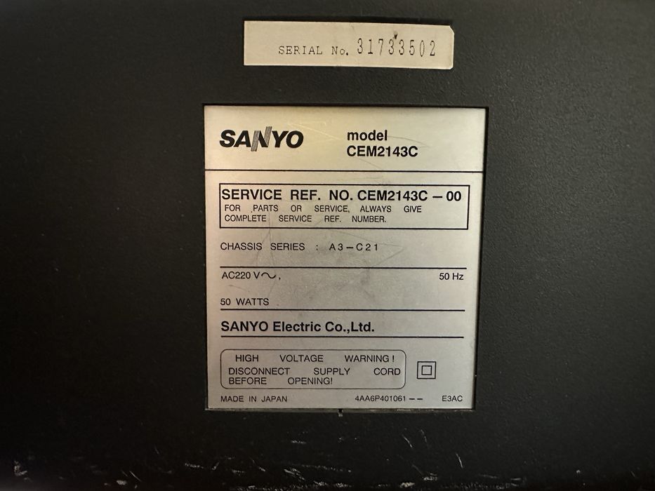 Tелевизор SANYO cem2143c (Japan)