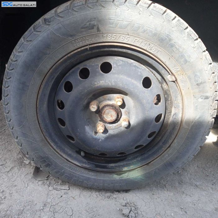 Set 4 Jante Roti Tabla 4x114,3 cu Anvelope Cauciucuri Iarna Dot 2011 Chevrolet Kalos 2002 - 2011 [C0970]