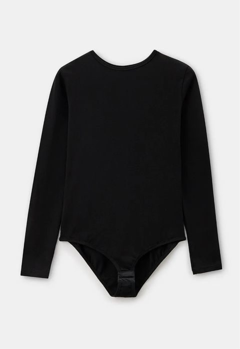 женский боди с рукавами