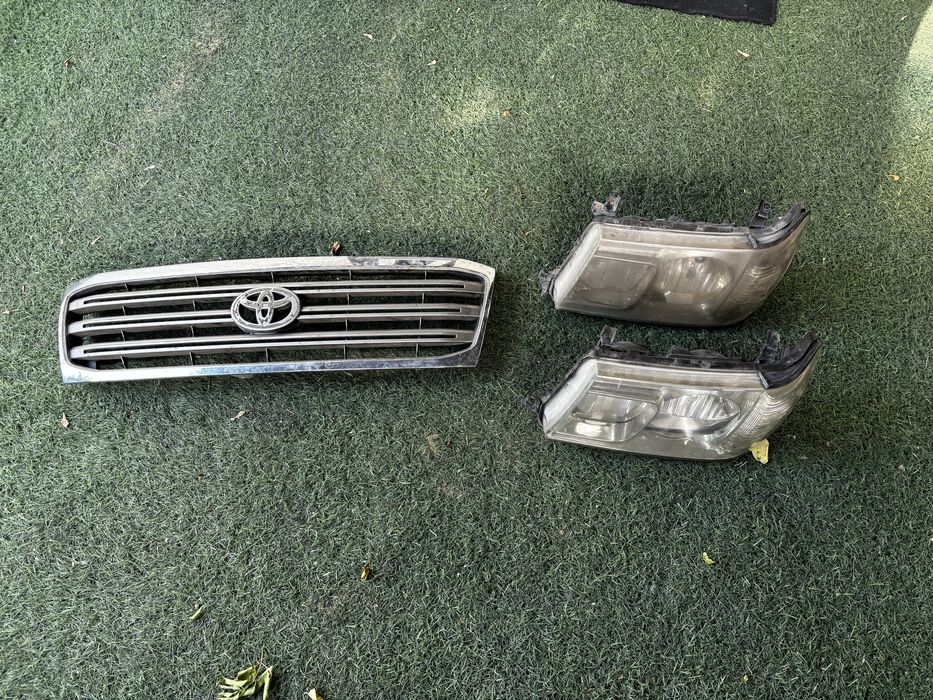 Land cruser 100 решотка, фары левые