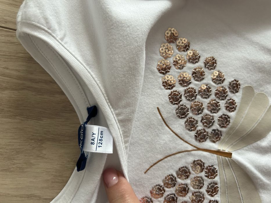 Bluze albe fetite OKAIDI 2 buc