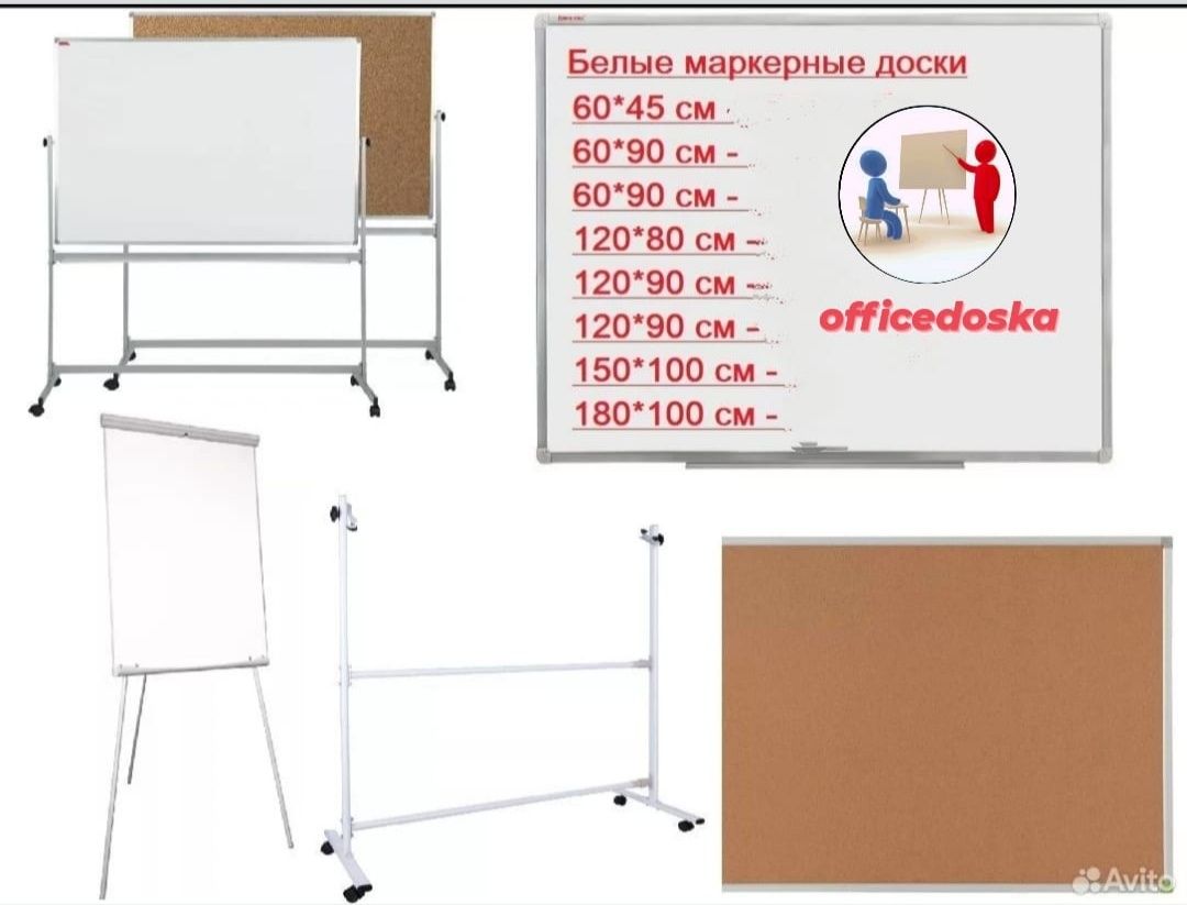 Маркерные доски/ школьная /пробковая/ меловая доска все размеры ...