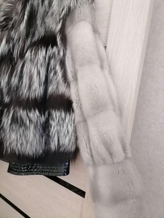 Полушубок чернобурка+норка