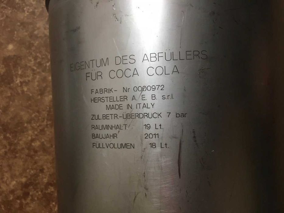 кеги Корнелиус 19 л для пивоваров и газирования напитков