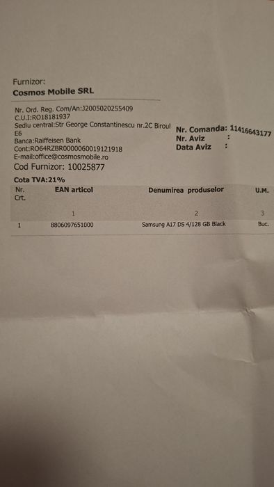 Samsung a 17 640 roni   Garantie 2 ani