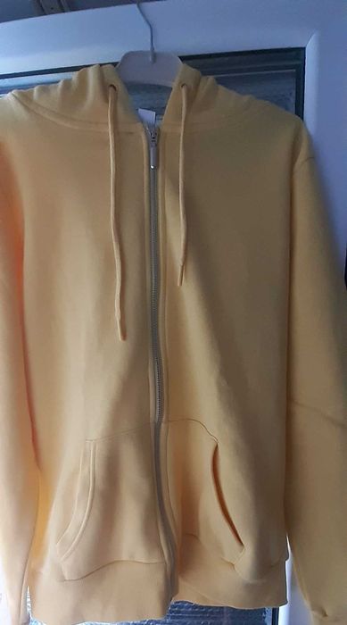 Hanorac dama cu gluga, galben pui