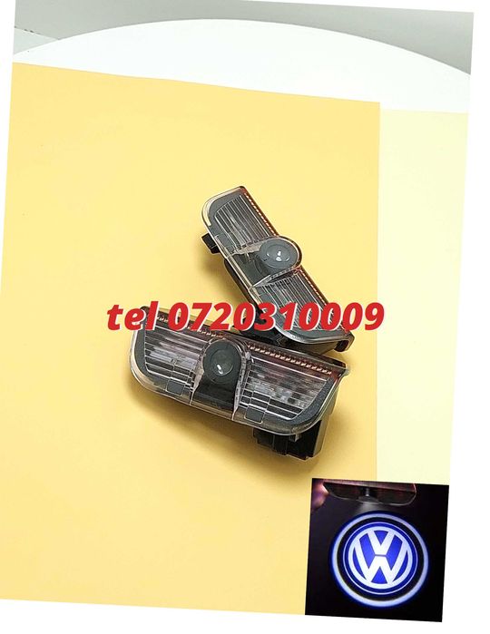 Set Lampi Portiera Logo Vw 3d 2 Bucati Canbus