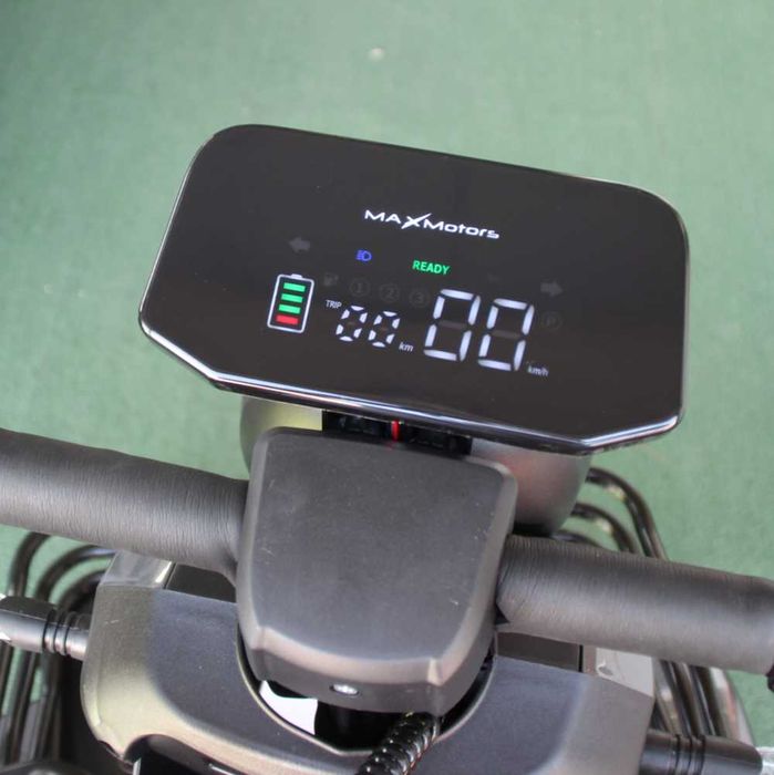 Триместна електрическа четириколка MaxMotors A9 GRAY, 1500W, 48V/20Ah