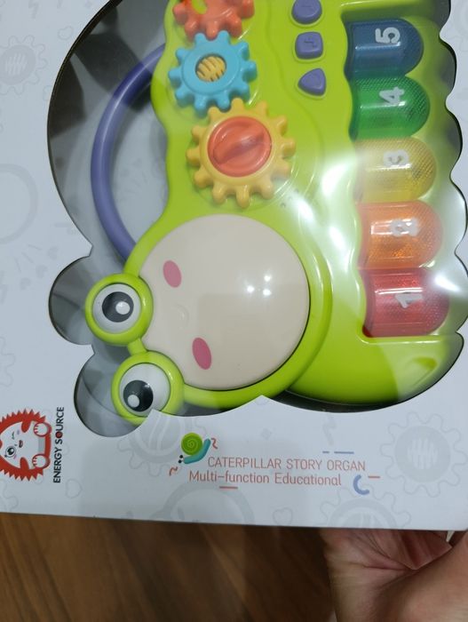 Jucărie muzicală interactivă omidă (cu lumini și sunete)