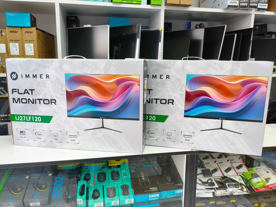 Монитор Immer 27" 120hz IPS FullHD 1920x1080, VGA+HDMI НОВЫЙ