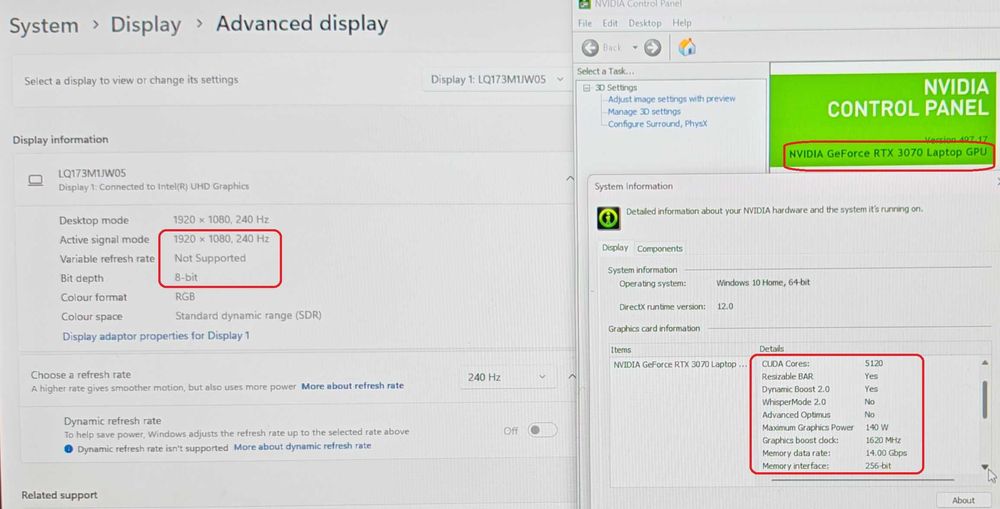 RTX 3070 8GB/Core i7-11800H/16GB RAM/1TB SSD/17.3 240Hz/ MSI Raider 76