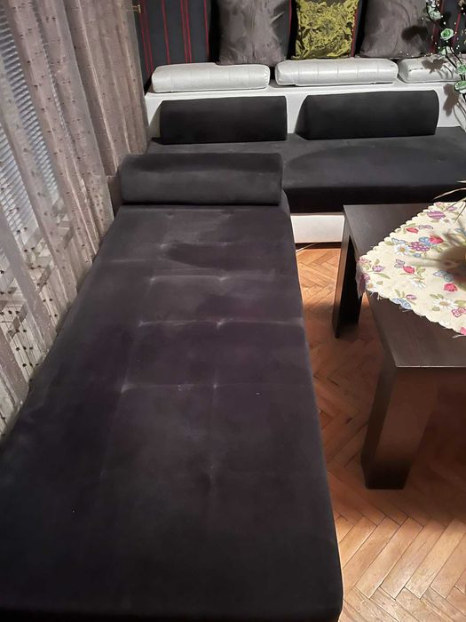 Ъглов диван с функция сън и ракла – 280×230 см