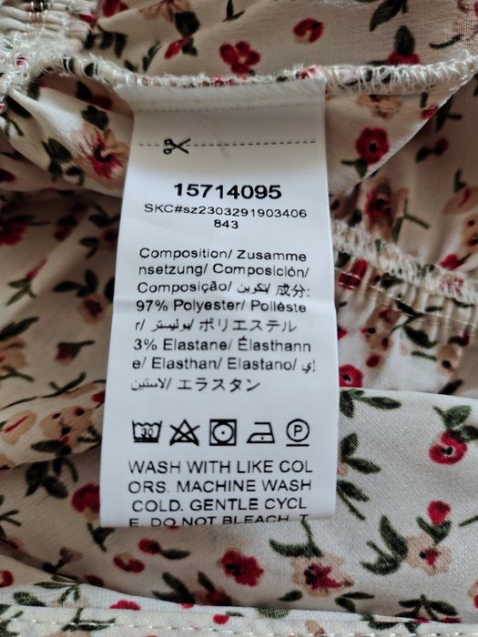 Salopetă cu imprimeu floral, mărime XS