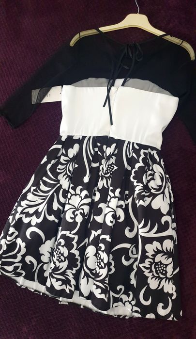Rochie midi black and white