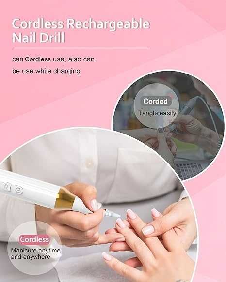 DEEHENK Комплект за маникюр- пила с 12 свредла и 6 шлифовъчни ленти