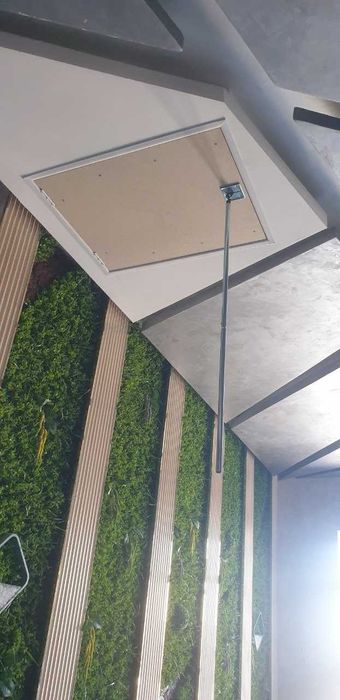 Чердачная лестница, люк, раскладная из анодированной стали. Италия.