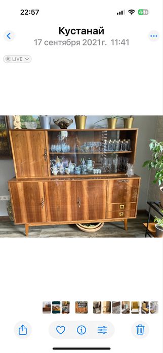 Сервант в хорошем состоянии , верхняя часть снимается