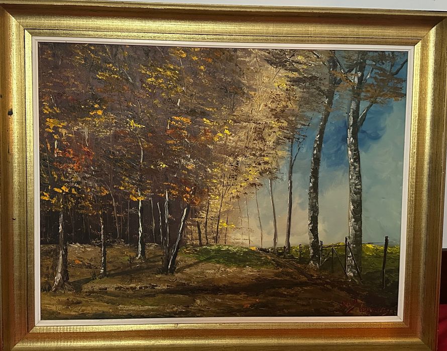 Голяма маслена картина – есенен пейзаж