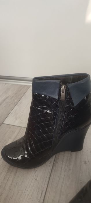 Botine cu platforma D&J Exclusiv, piele, 37