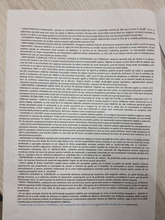 teren  2000 mp  36 metri deschidere