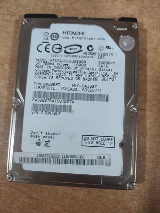 HDD laptop Hitachi 160 Gb