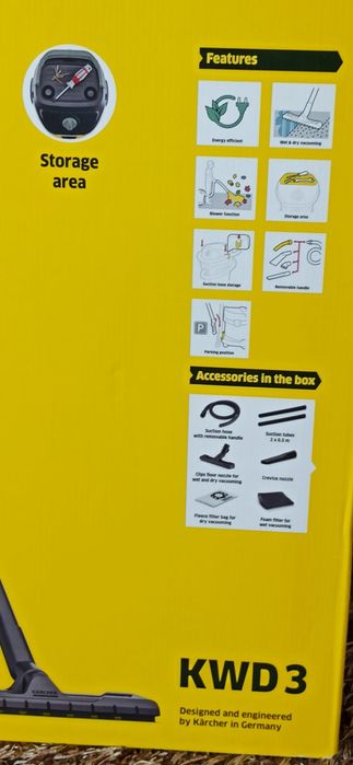 Aspirator umed/uscat Karcher KWD 3 S V-17/4/20F, 1000W, container inox