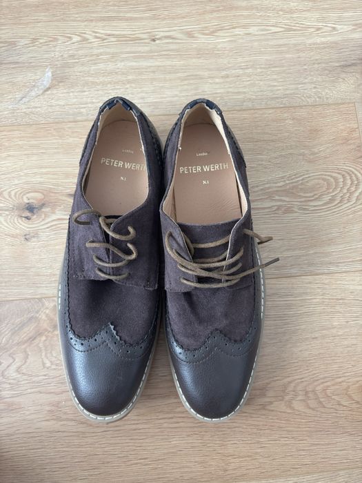 Pantofi din piele maro , pentru barbati