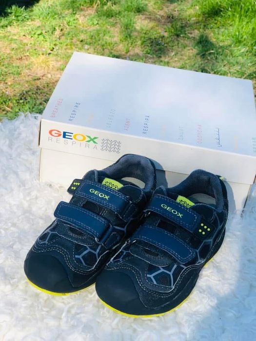 Bocanci baiat GEOX-marimea 30,inter19,5cm,nu ghete piele inpermeab Somon