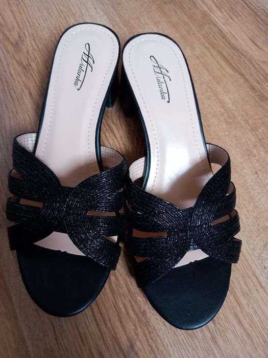 Saboți papuci negri eleganți dama 38