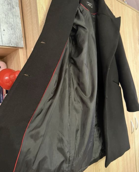 Palton negru captusit