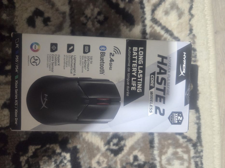 Mouse gaming hyperx pulsefire haste2 core wireless cu gripuri