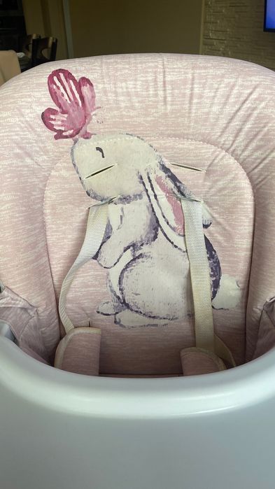 Детско столче за хранене KIKKA BOO Natural Sweet Pink Rabbit