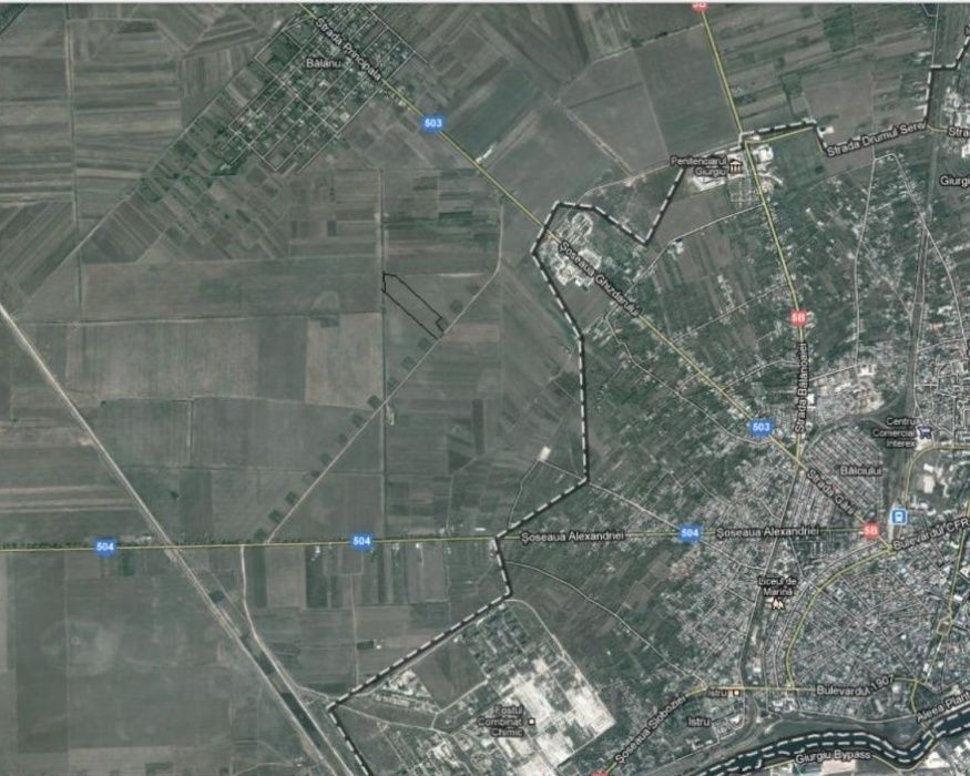 De vânzare - teren extravilan în orașul Giurgiu